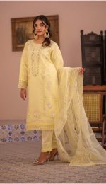 Kehkashan Exclusive Luxury Organza 3 Piece Suit