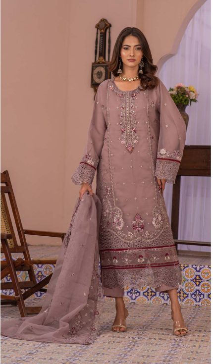 Raghib Exclusive Luxury Organza 3 Piece Suit