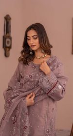 Raghib Exclusive Luxury Organza 3 Piece Suit