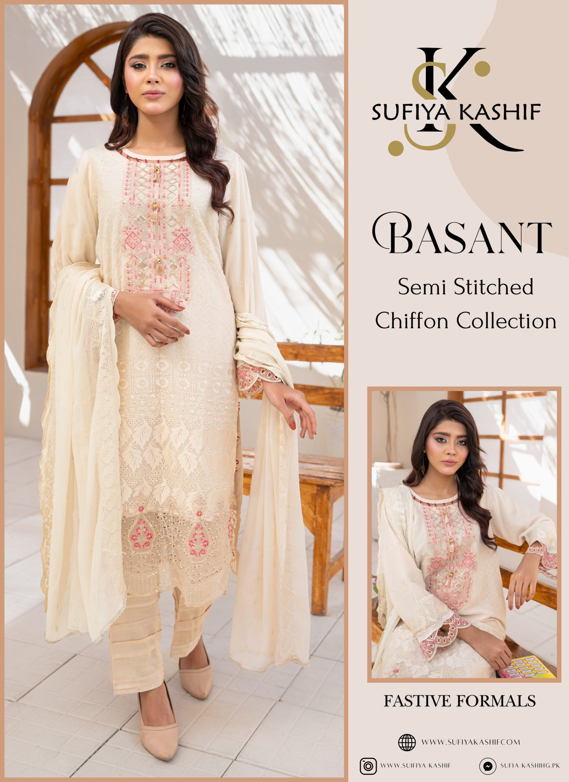 Basant Semi Stitched Chiffon Collection By Sufiya Kashif Inlay-images-5